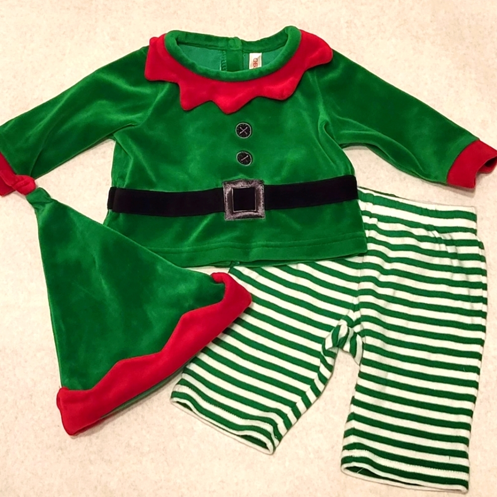 Three piece velour holiday outfit
